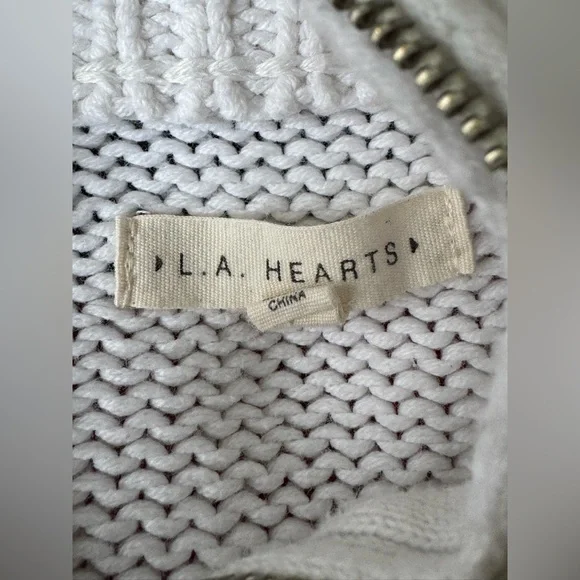 La Hearts Red, White, and Navy Cowl Sweater - Picture 6 of 7